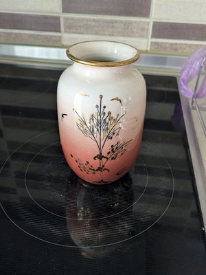 Vintage ceramic vase like new, brown gold from the '80s