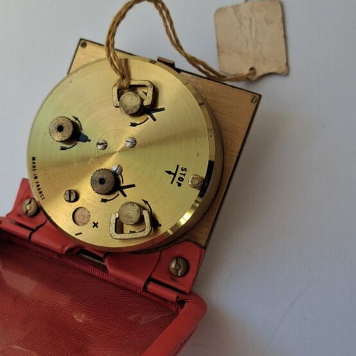 Solo 15 Jewels France travel alarm clock like new, mechanical