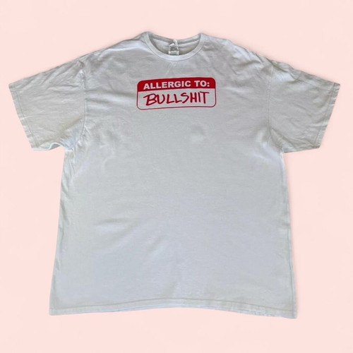 Vintage Delta Pro Allergic to Bullshit white T shirt size 2XL like new