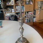 Silver-plated candlestick old used