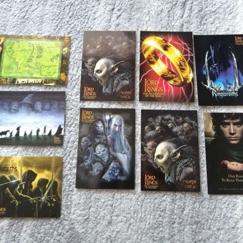 Lord of the Rings collectible postcards used, pack of 9