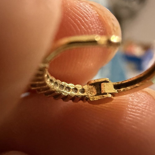 18K Gold Hoop Earrings, 2.5g, Like New