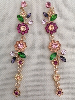 Earrings with colorful crystals new