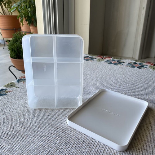 Plastic Storage Box with 6 Compartments like new