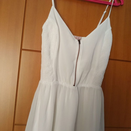 Bershka white mini dress size S used