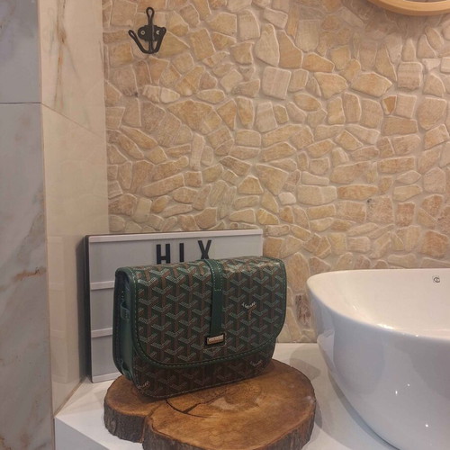 Goyard Belvedere PM Bag new, green shoulder bag