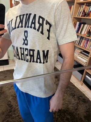 T shirt Franklin & Marshall ανδρικό μέγεθος M σαν καινούργιο άσπρο γκρι