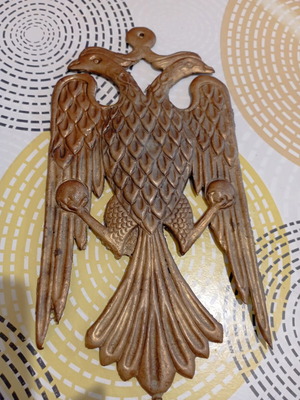 Bronze double-headed eagle decoration like new, 807g, 28x15 cm