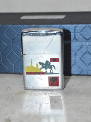 Earth vintage lighter used with Albanian theme
