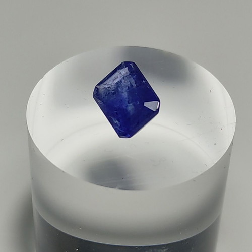 Tanzanite 4.09 carats new, Emerald cut, certified by IGE