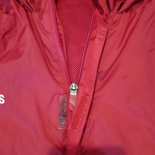 Adidas men's windbreaker jacket XL like new, red with white stripes