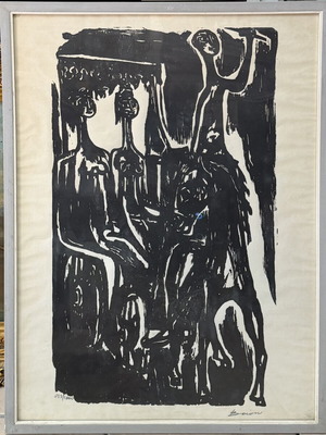 Vasso Katraki woodcut artwork like new, numbered 422/1000