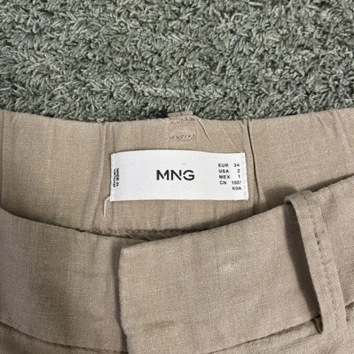 Linen zip culotte Mango beige, like new, size XS