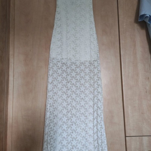 White evening dress like new, size Small
