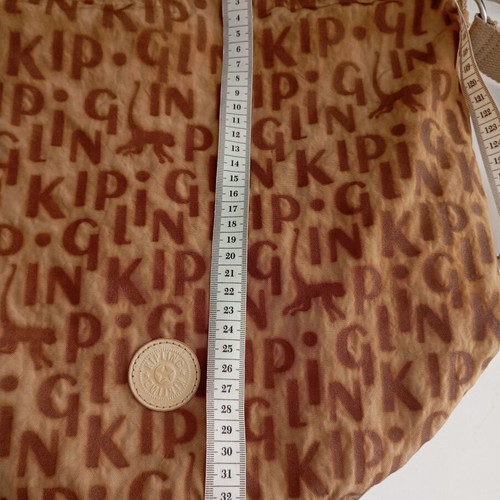 Kipling shoulder bag used, beige and brown crossbody