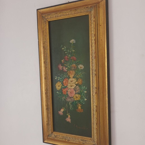 Painting by G. Antoniadis refurbished, 66x34 cm, framed