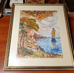2 - Πίνακας ζωγραφικής του Κρητικού Γιάννη Λουράκη (1926 - 2014)