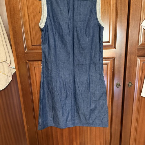 Attrattivo dress size M like new, thin blue denim, chic above knee