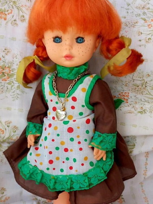 Vintage Pippi Longstocking Doll El Greco 38cm like new 80s