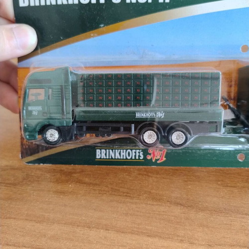 Man truck with double trailer and forklift by Brinkhoff new