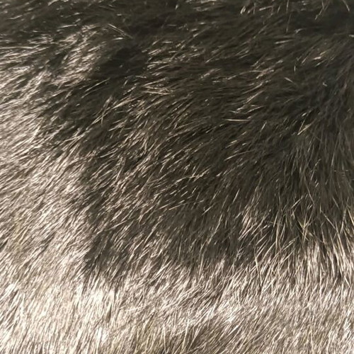 Genuine fur piece new, black, 28x40 cm