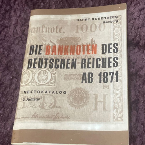 German Weimar banknotes used, set of 6, inflation period