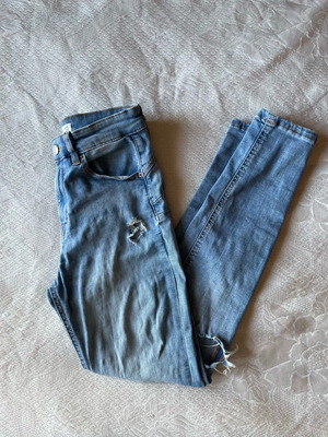 Pull & Bear jeans used, blue turquoise, size 38/M