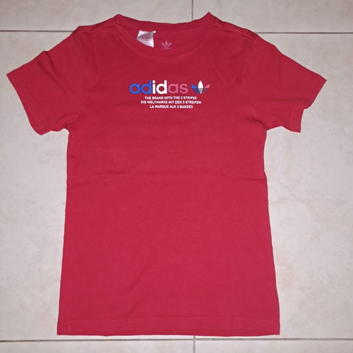 Adidas T-shirt, red, size 164 cm, age 13