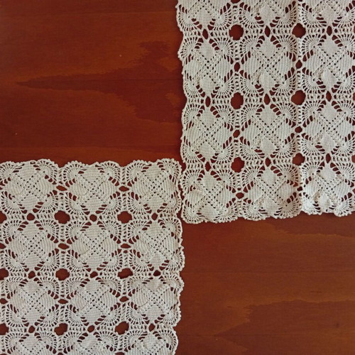 Crochet handmade set of 3 beige pieces new
