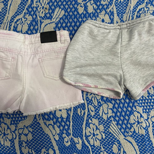 Miss Evita shorts set of 2 with pink gift, like new, age 4