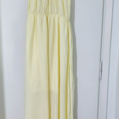 Maxi dress butteryellow custommade like new, one size S-M