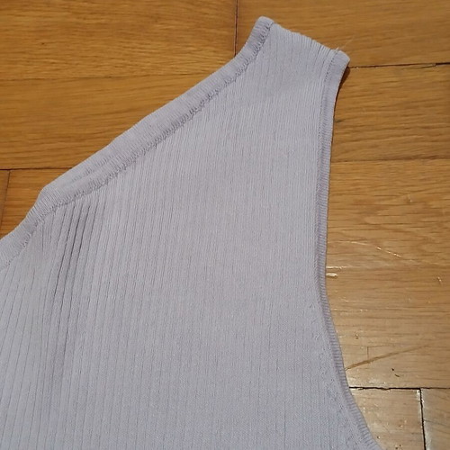 Mango asymmetrical knitted top size Medium like new, purple
