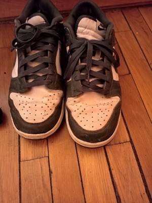 Nike Dunk Low sneakers used, men's size 44, white and green