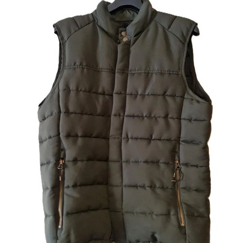 Pull & Bear puffer-style vest, dark green, size L/XL