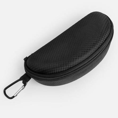 Glasses Case with Carabiner Oval Black New