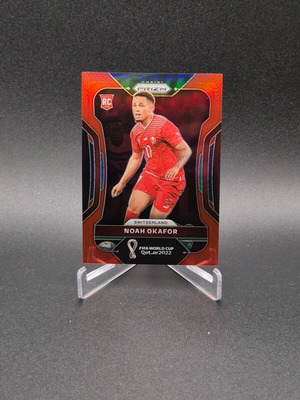 2022 Panini Prizm World Cup Qatar Red Prizm RC Noah Okafor Rookie Card used