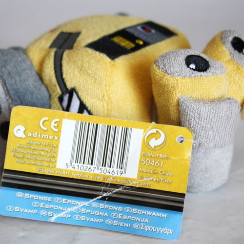 Wall E plush bath toy sponge Disney Pixar new