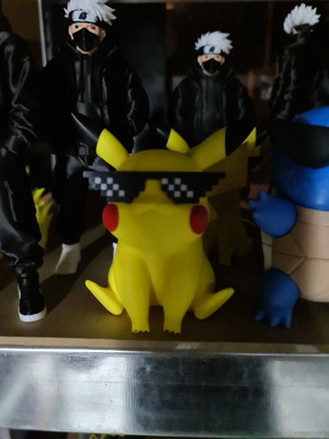 Pikachu Thug Life 3D φιγούρα με pixel γυαλιά