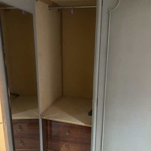 Wardrobe with carvings in chalk paint, like new