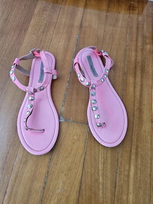 Flat sandals pink fuchsia size 40 used