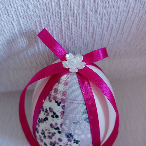 Decorative egg lilac fuchsia floral used