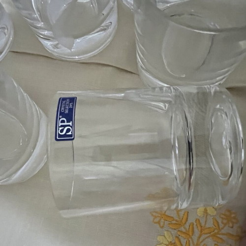 SP COLLECTION Crystal Glasses new, set of 6 pieces