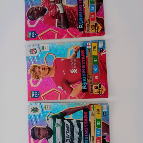 Rising Stars FIFA 365 collectible cards like new, set of 3