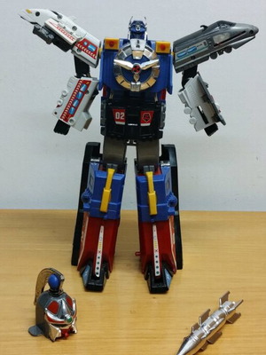Vintage KO Transformers Megazord Tarot Train Robot, 30cm, 90s China