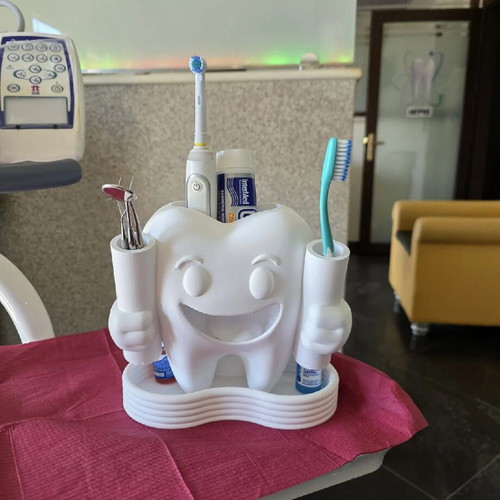 Handmade 3D Print Toothbrush and Toothpaste Holder New