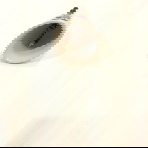 Διακοσμητικό πορσελάνινο καμπανάκι μεταχειρισμένο με ξύλινη χειρολαβή και σχέδιο τριαντάφυλλο