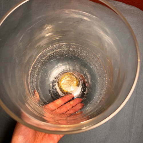 Decorative vase like new with cracked glass effect