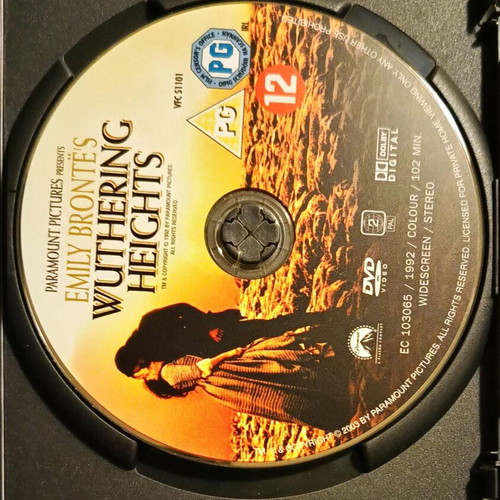 Wuthering Heights DVD like new with subtitles