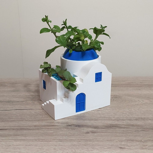 3D Printed Flowerpot with Dome New Summer Decor for Small Plants