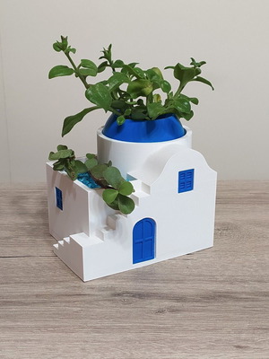 3D Printed Flowerpot with Dome New Summer Decor for Small Plants